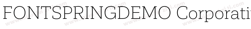 FONTSPRINGDEMO Corporative Slab Med字体转换
